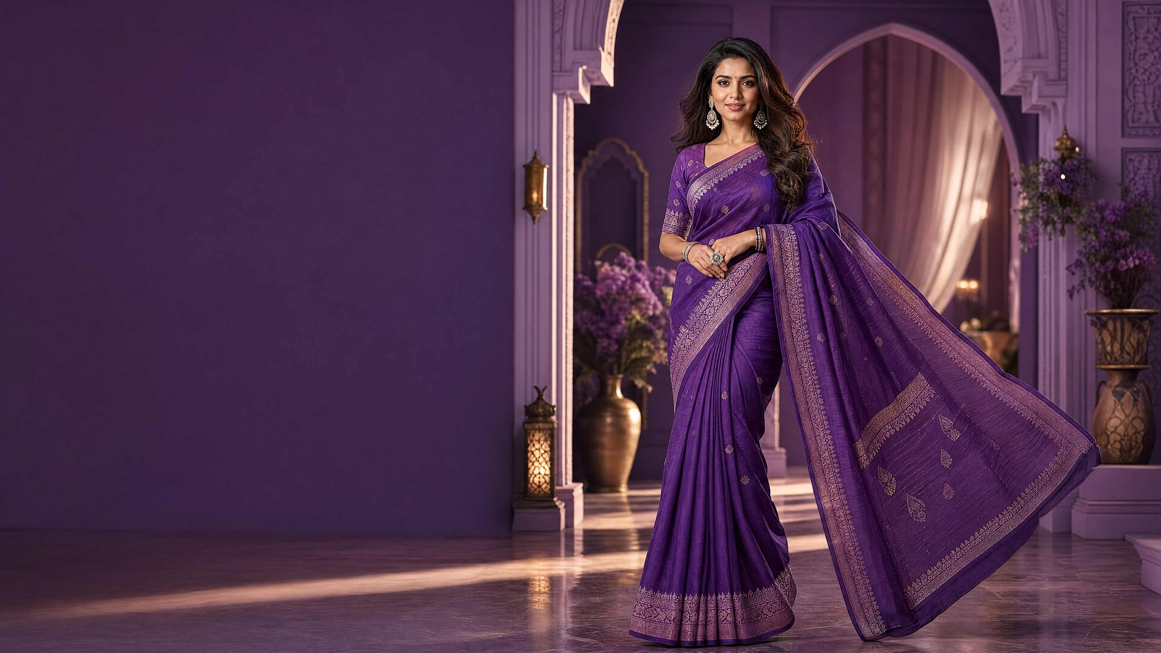Maison Sri Lakshmi Narayana Silks - Violet Saree